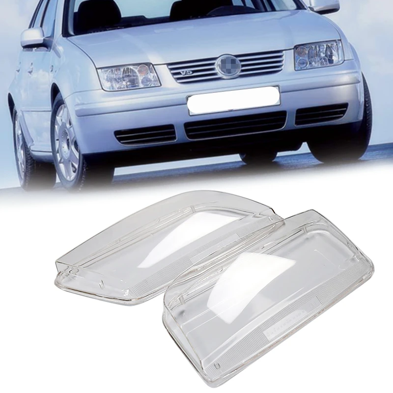 2 шт. левый и правый объектив фары для VW Bora 1999-2005 фары автомобиля фара Крышка лампы Замена стекла фары объектив Горячий