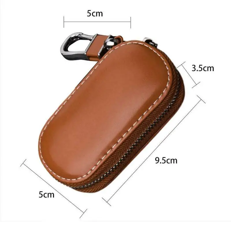

Key Pack Leather Key Holder Unisex Keychain Covers Bag Key Creative Car Zipper L Accessories Case Car K1V0