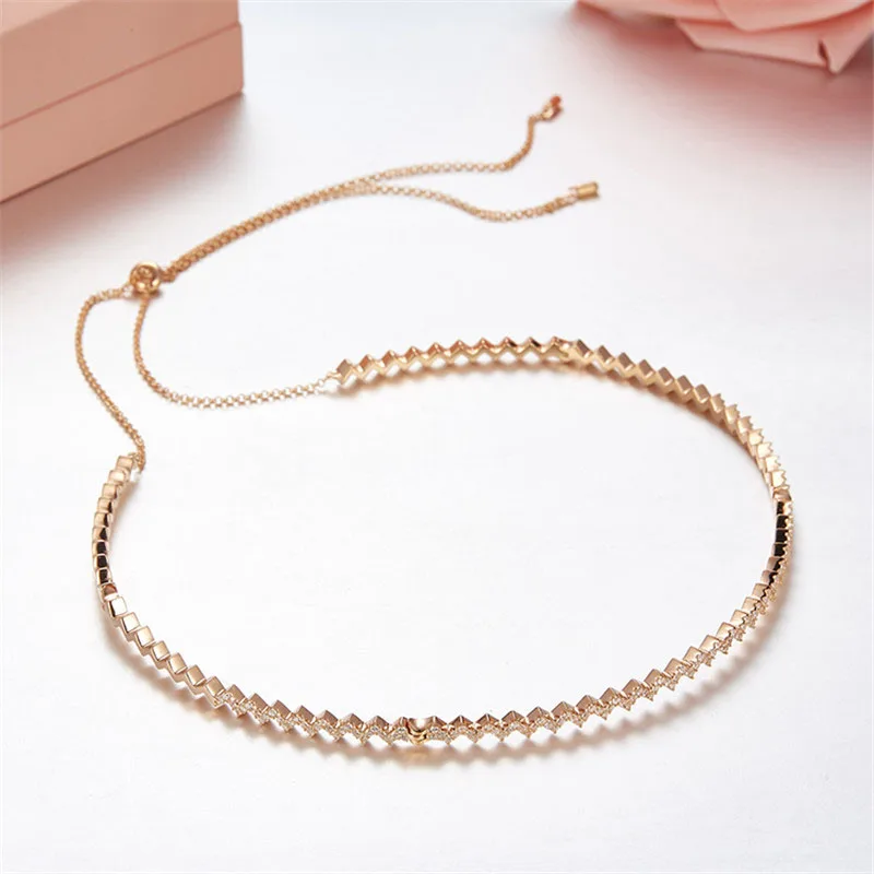 Женское колье из серебра 925 пробы с зигзагообразной волной | Украшения и