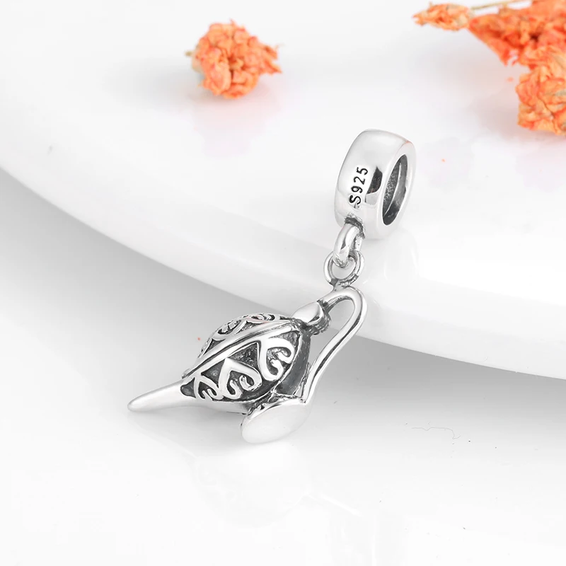 Горячая Распродажа 925 пробы серебро чудесное Лампа Аладдина красивые