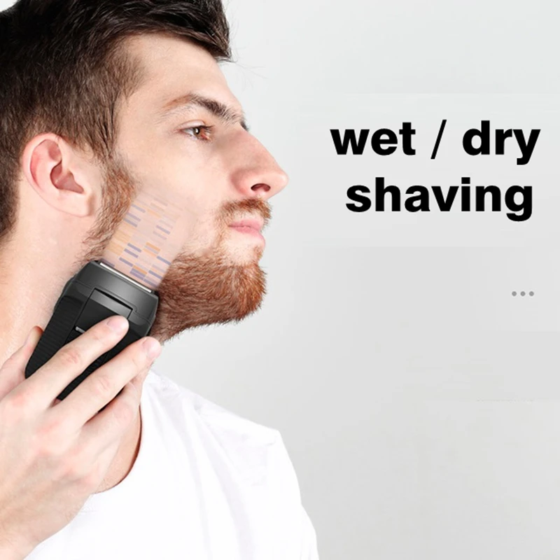 Мощная перезаряжаемая Бритва для мужчин Водонепроницаемая бритва бороды