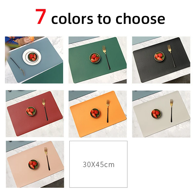 Место коврик посуда накладка из искусственной кожи Водонепроницаемый