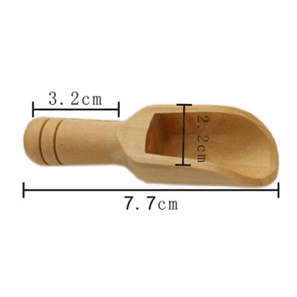 

3pcs Wood Herb Powder Spoon Rice Spice Salt Sugar Flour Scoops Spoon Wooden Kitchen Cooking Baking Tools
