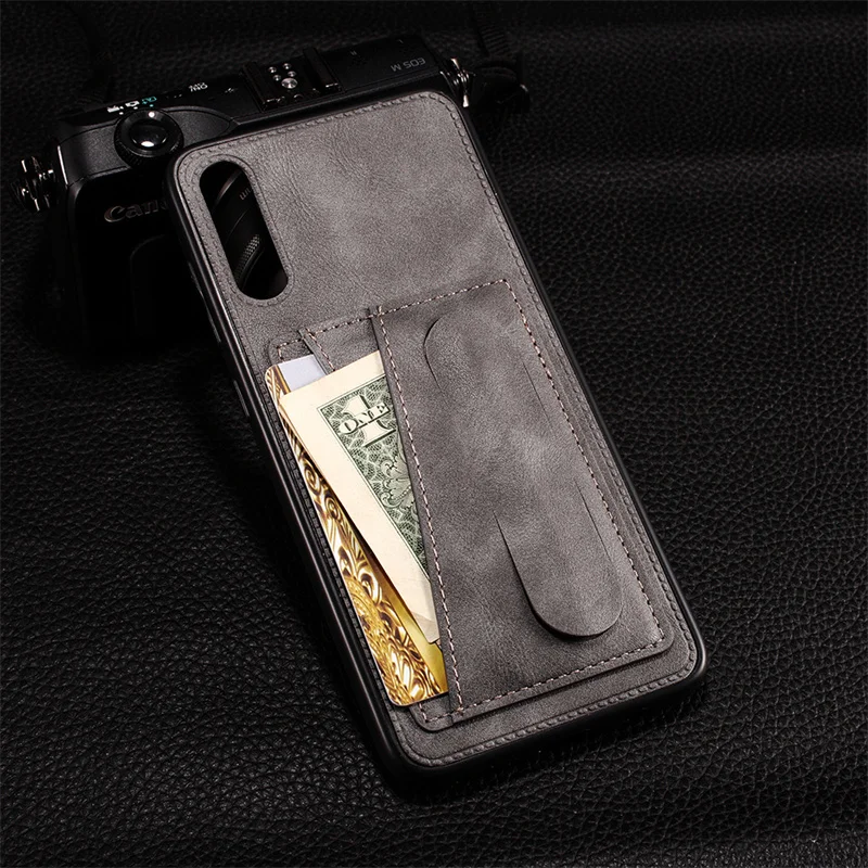 

Insertable card creative bracket mobile phone case suitable for Samsung A10 A20S A30 A40S A50S A70 anti-fall protective cover