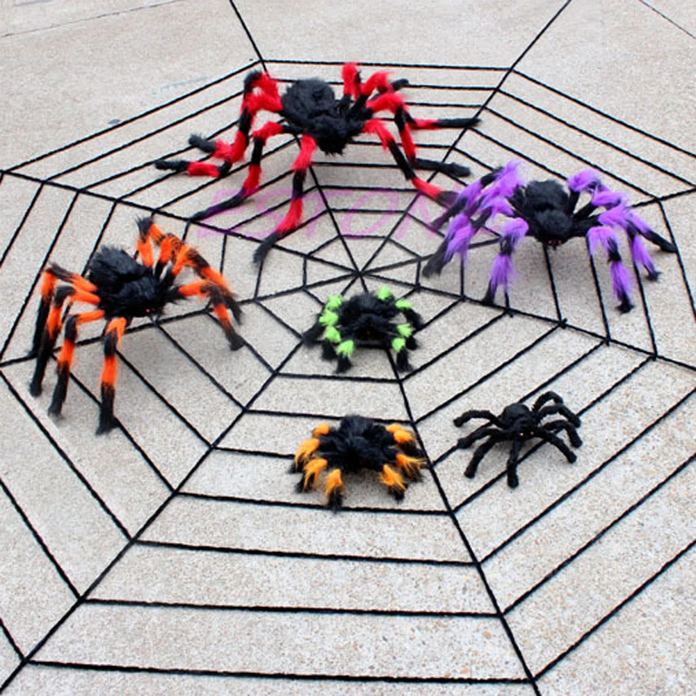

Plush Spider Halloween Prop Spider Indoor Outdoor Parties Bar DIY Decorations