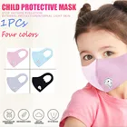Детская Защитная маска с 3D принтом, Детская Хлопковая моющаяся Регулируемая Маска с фильтром для мальчиков и девочек, маска для макияжа