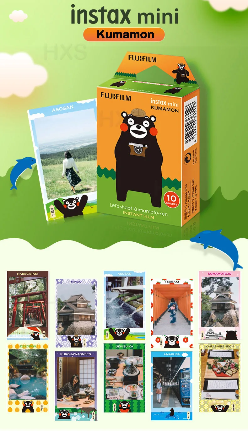 Подлинная Fujifilm Instax Mini 8 9 цветная фотобумага 10 шт. для Fuji 9 8 7s 50 90 25 70 Share SP-2 SP-1 Liplay мгновенная камера