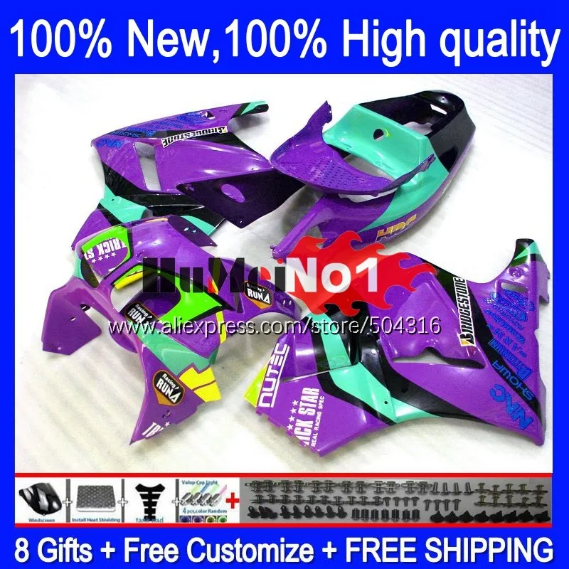 

Корпус для HONDA VFR400 R V4 VFR400RR RVF400R 150MC.163 RVF VFR 400 R RR 400R CC NC24 87 88 VFR400R 1987 1988 обтекатель горячий фиолетовый