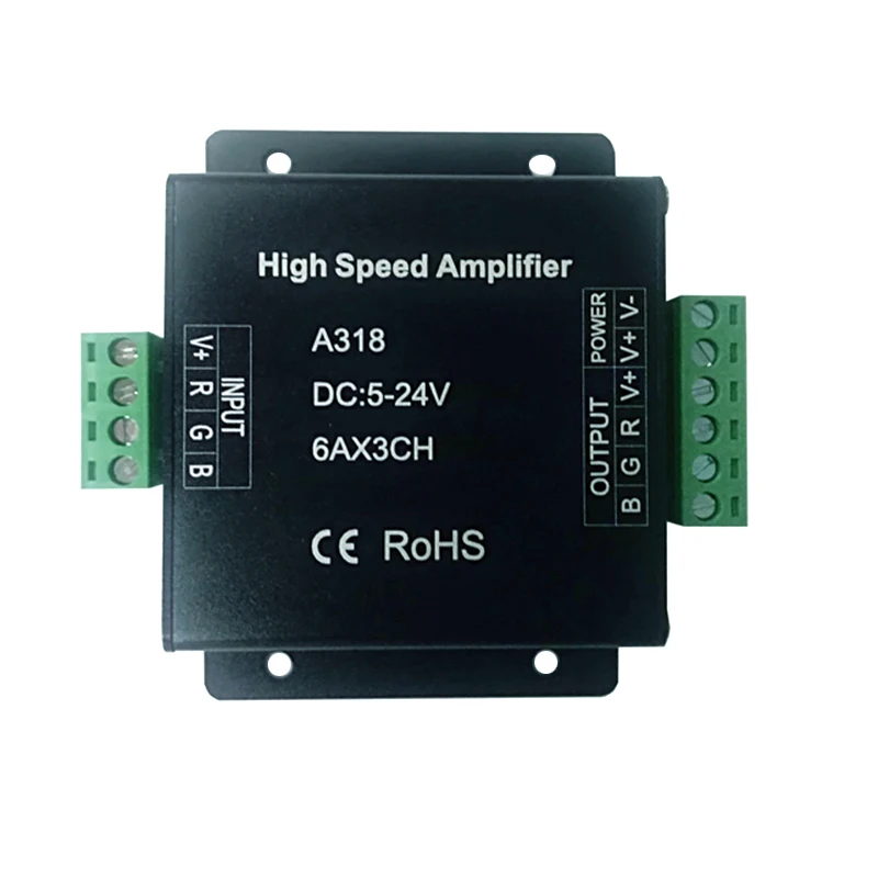 

Free shipping A318/A420/A520 Led High Speed Amplifier controller For 5050 SMD RGB RGBW RGB+CCT Led Strip Light tape DC5-24V