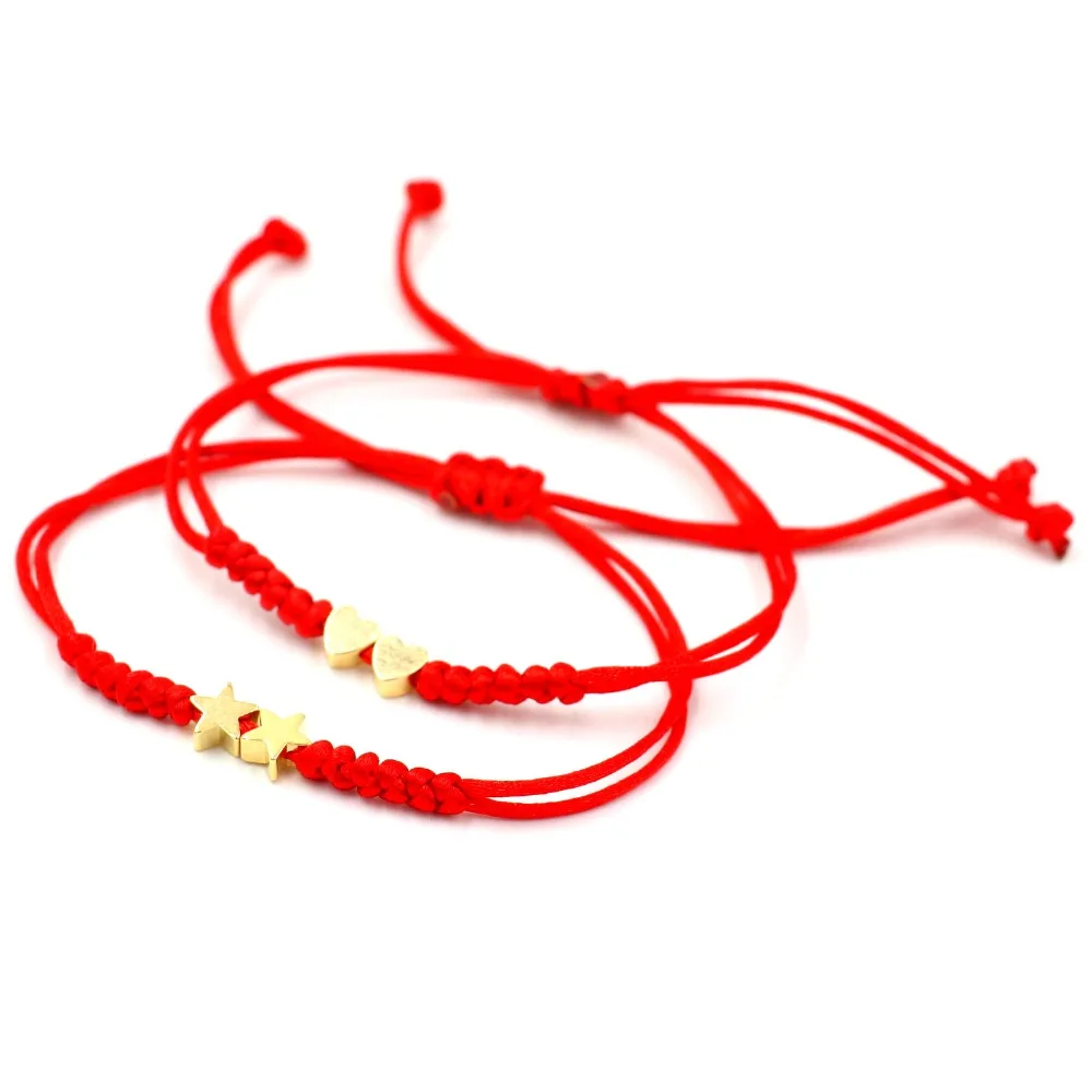 Браслет веревочный для мужчин и женщин Ювелирное Украшение с 2 звездами простых