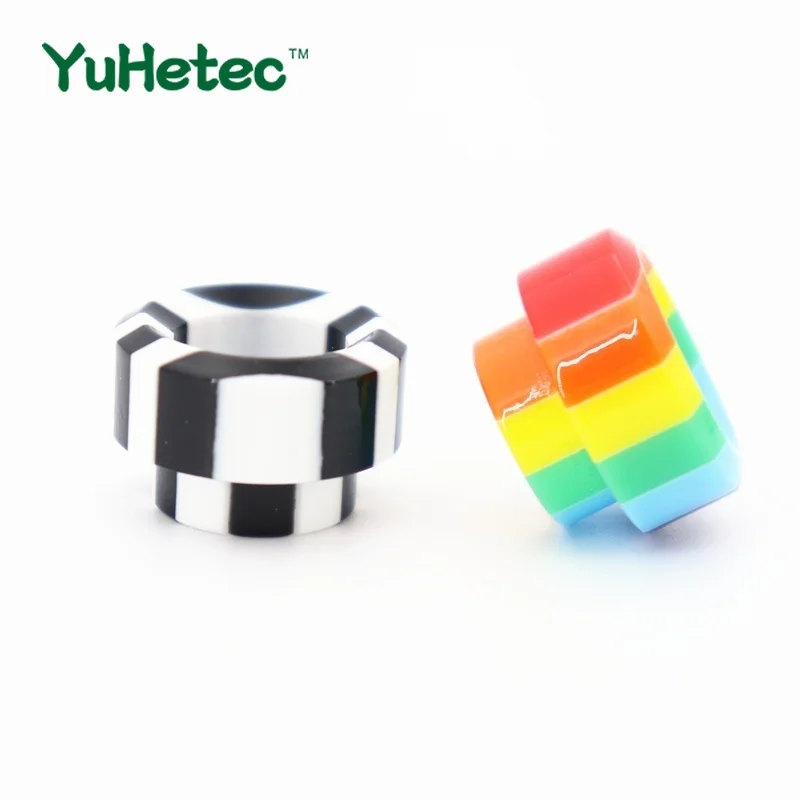 

YUHETEC 810 Resin rainbow stripe Drip Tip for Kennedy 24/Goon 528/Mad Dog/Kensei 24/kylin RTA/Triple 28 RTA/blitzen RTA