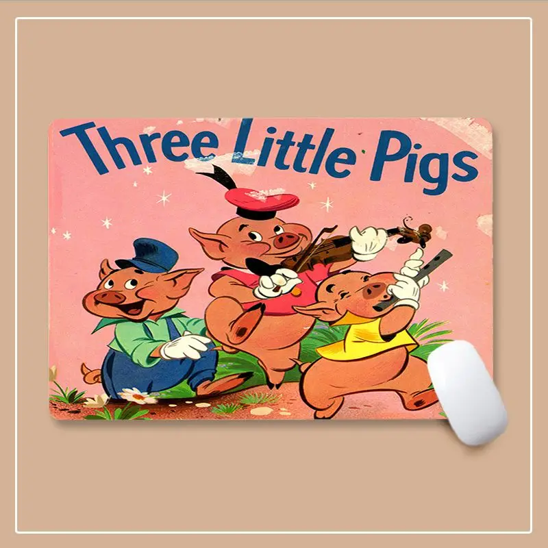 

Disney Three Little Pigs Customized laptop Gaming mouse pad Rubber PC Computer Gaming mouse pad
