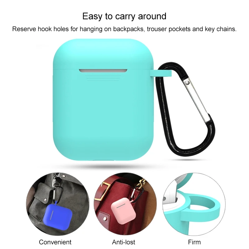 7 Pcs/Set Silicone Wireless Bluetooth Earphones Case For Airpods 1 2 Apple TWS Earbud Earphone accessories Protective Cover | Электроника