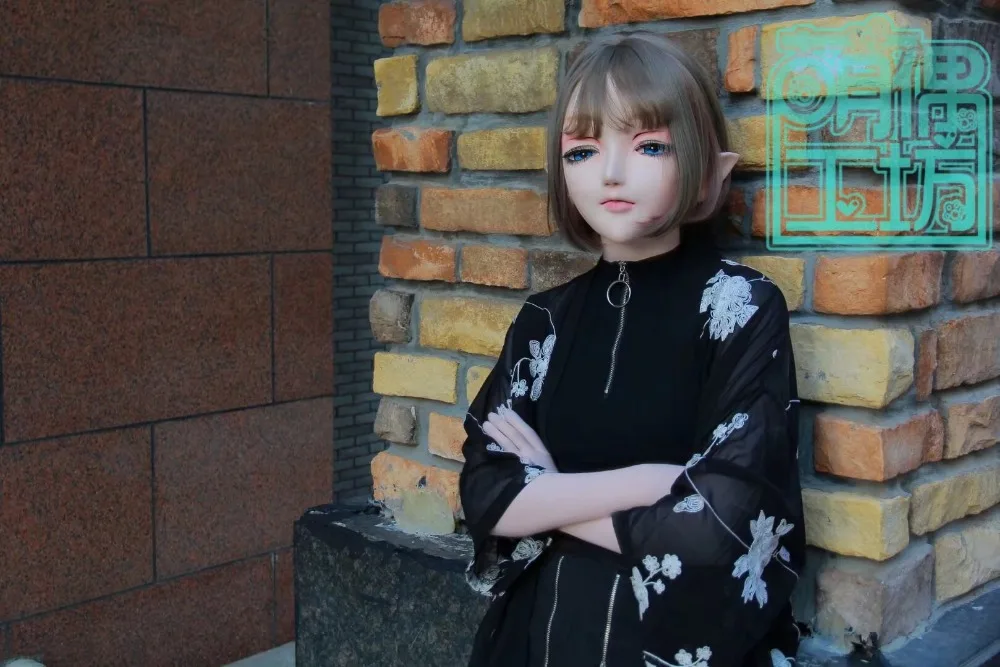 NEW-35) Силиконовые BJD кукла половина головки Kigurumi маска Трансвестит Красота макияж Косплэй маска Аниме Kigurumi маски