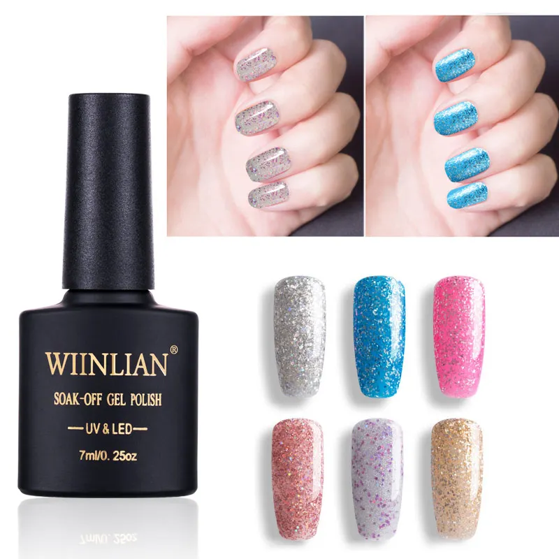 7ML Nail Polish Gel Varnish Diamond Glitter Milky Way Flash Art UV&ampLED Soak-Off Manicure Nails | Красота и здоровье