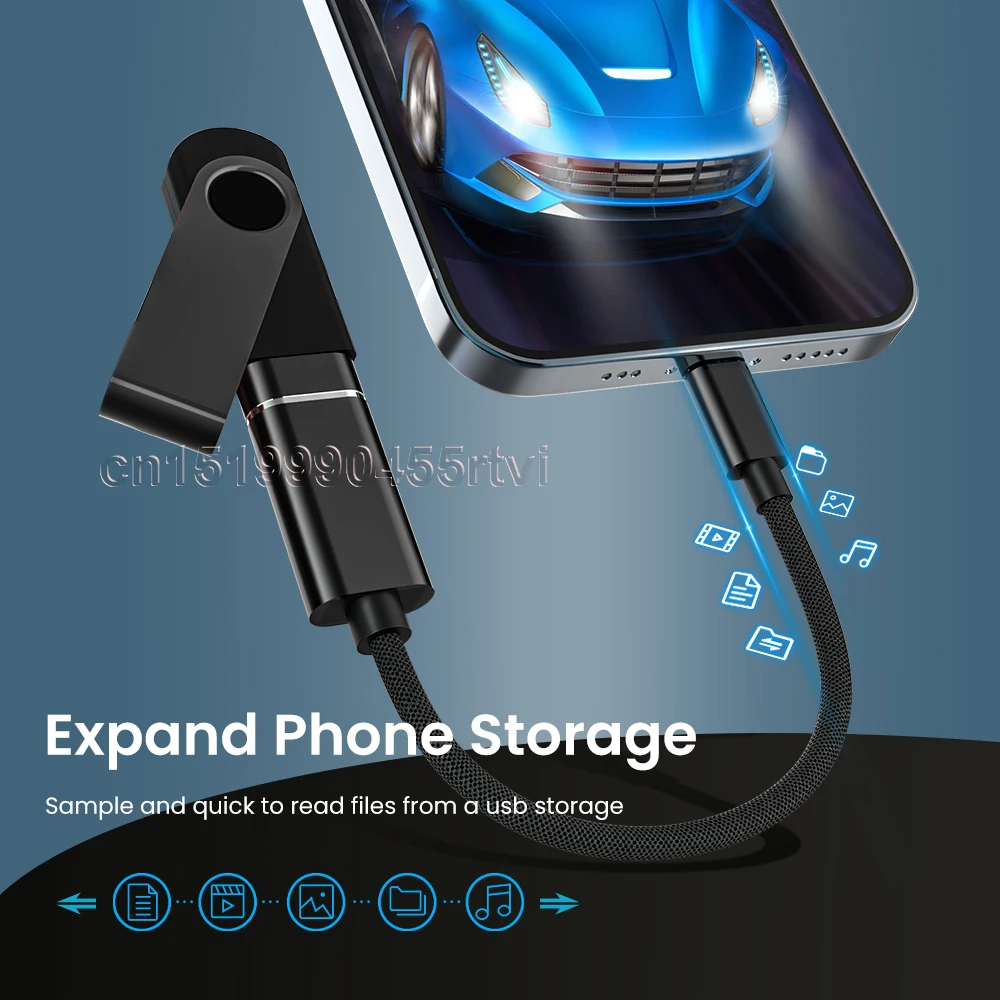Кабель-адаптер OTG с 8 контактами на USB 3 0 для iPhone 13 12 11 Pro Max Xs XR 7 Plus iPad iOS и выше мыши
