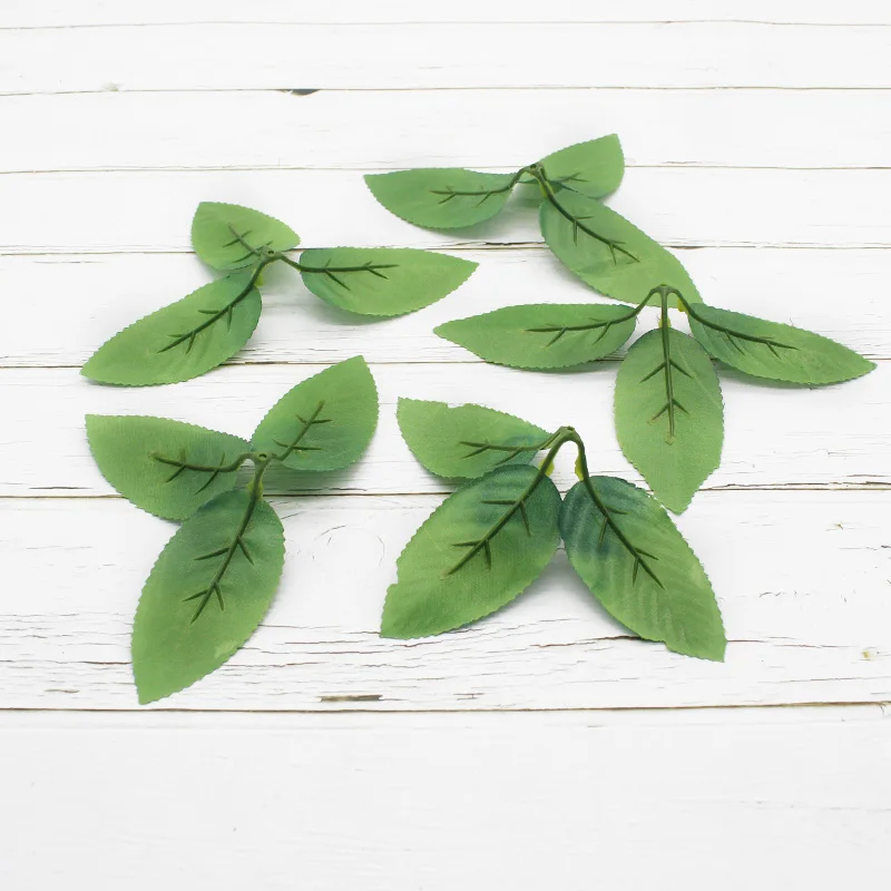 Искусственные растения 10 шт. листья роз шелковые для рождества свадьбы невесты