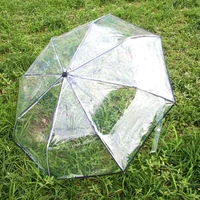 automatic transparent umbrella rain women foldable 3 fold windproof umbrellas men corporation rain gear clear field of vision