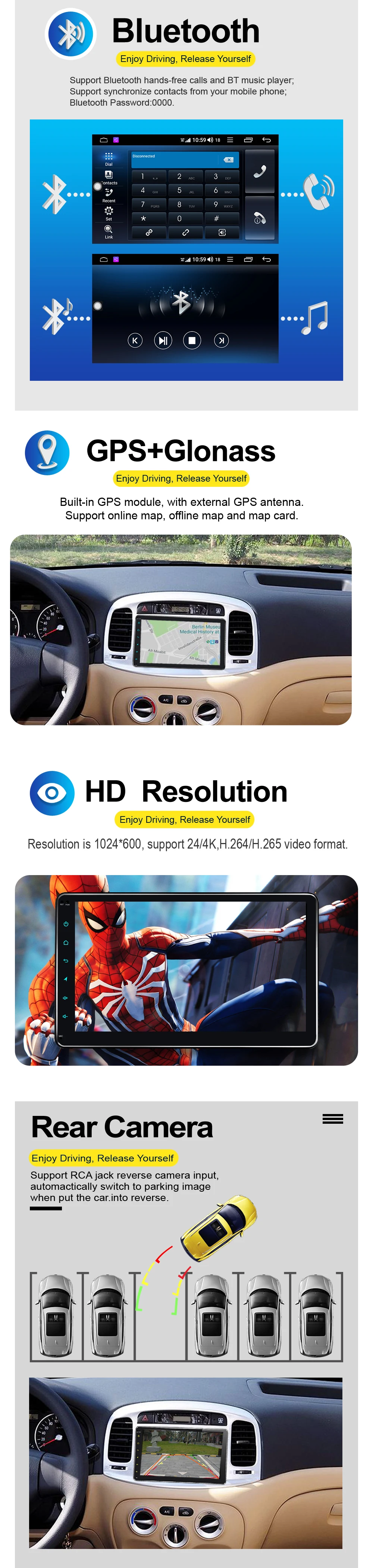 ARKRIGHT одиночный Din " Универсальный автомобильный радиоприемник 2 ГБ/32 Гб Wifi Bluetooth DSP Android 8,1 Восьмиядерный зеркальная связь SWC gps радио плеер