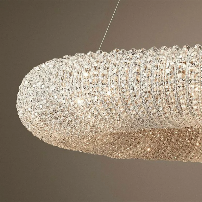 Современная индивидуальная роскошная круглая Хрустальная светодиодная люстра