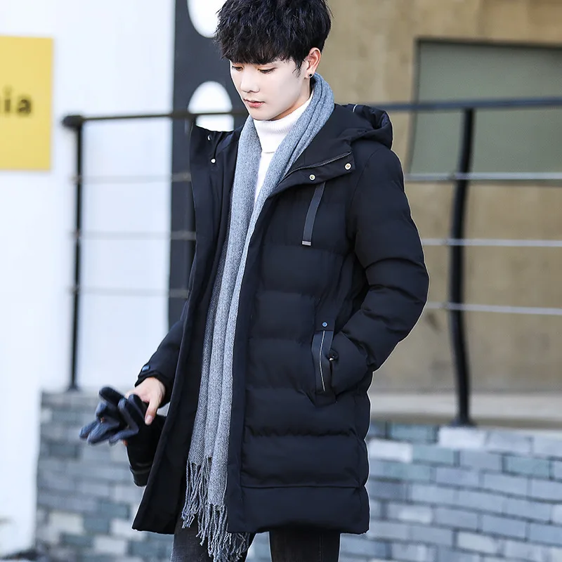 Парка мужская длинная на хлопковой подкладке с капюшоном | Мужская одежда