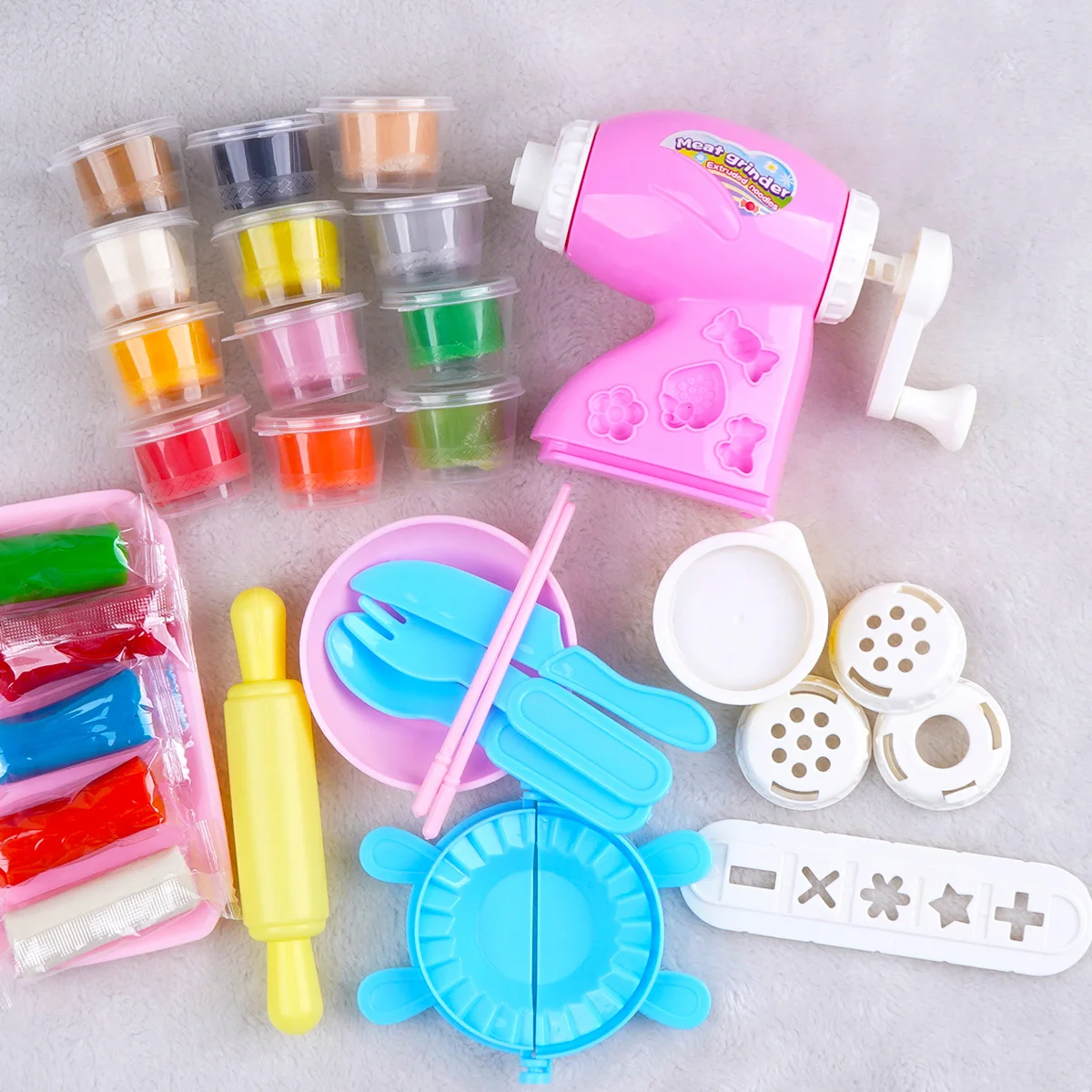 

Make noodles and dumplings Mold Modeling Clay Kit Slime Toys For Child Plastic Play Dough Tools Sets DIY Kid Cutters Moulds Toys