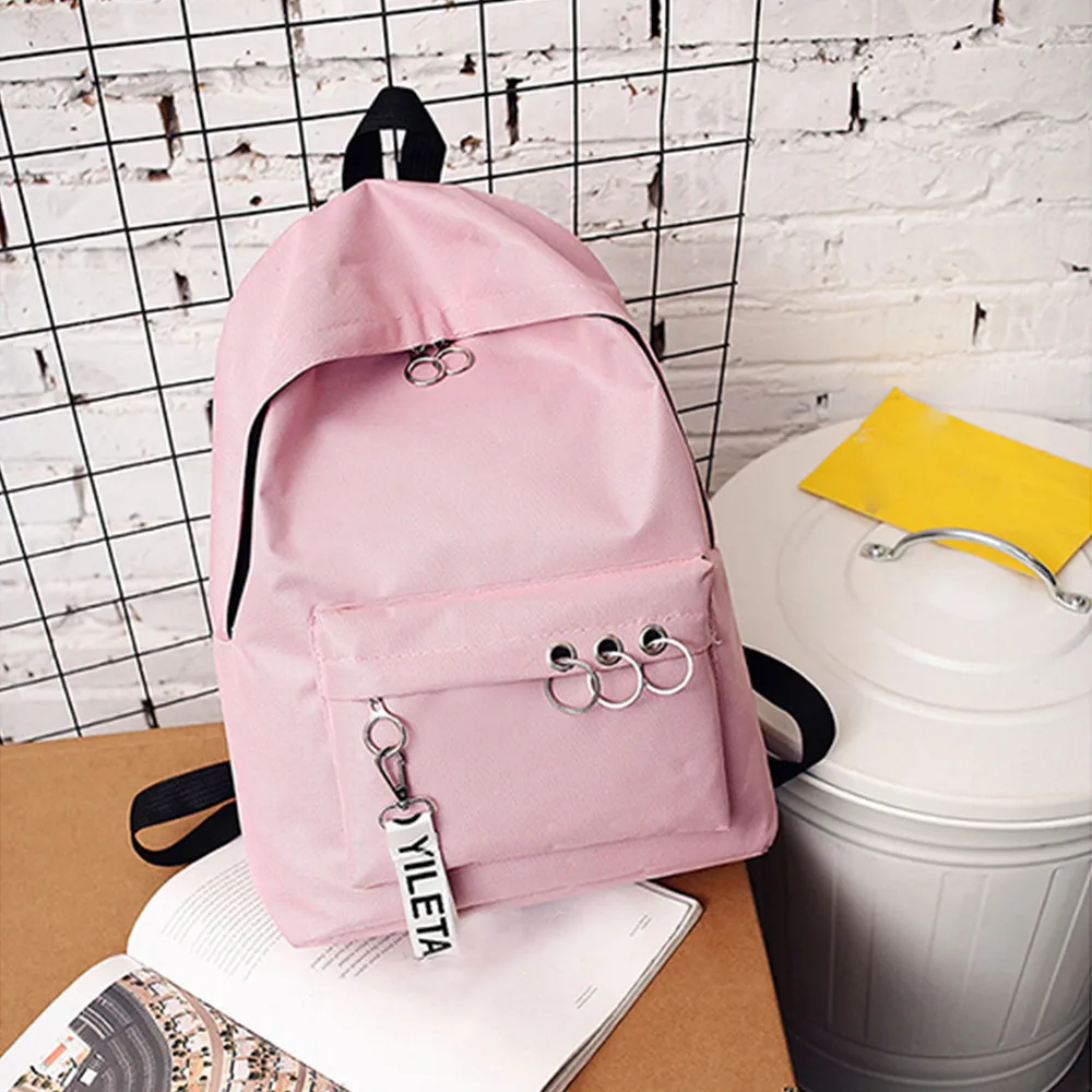 Женская мода кольцо украшения плеча Bookbags ранец Путешествия Рюкзак дизайнерская