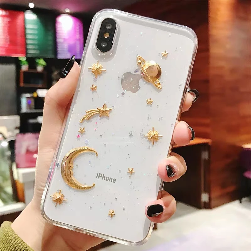 Чехол-накладка для iPhone 6 6s 7 8 Plus 10 11 12 Mini Pro X XS XR Max SE силиконовый с блестками |