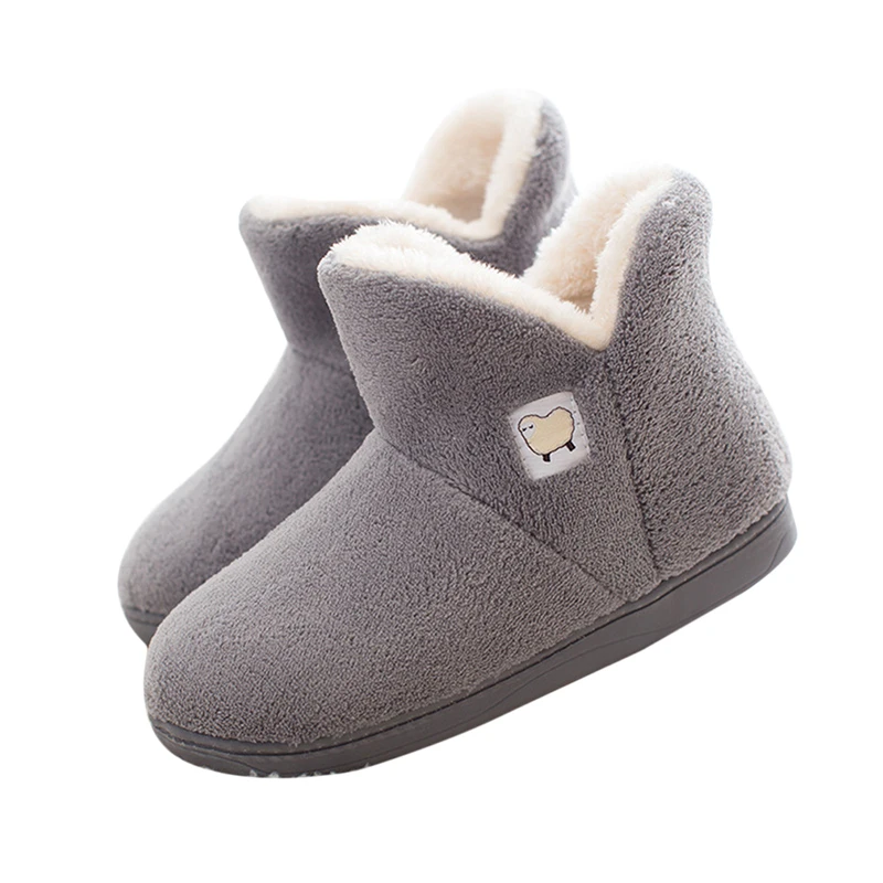 

Winter House Plush Shoes 2020 New Waterproof Anti Dirty Warm Fur Slippers Non-Slip Cotton Shoes Sapatos Femininos