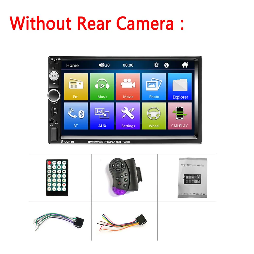 Without Rear Camera LeeKooLuu 2 Din автомагнитола " Универсальный Автомагнитола автомобильный мультимедийный плеер для Nissan Qashqai X-trail Juke(178*102 мм) стерео - Цвет: Without Rear Camera