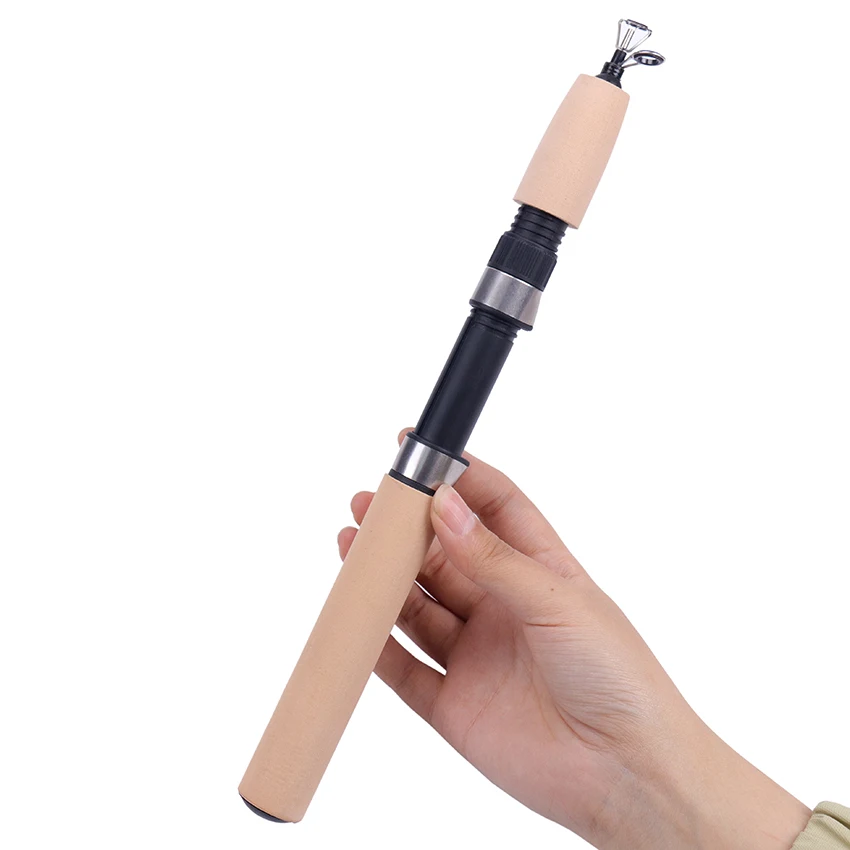 55 65 75CM Mini Telescopic Ice Fishing Rod Portable Carbon Fiber River Shrimp Carp Fishing Pole Winter Fishing Rod Tackle Pesca