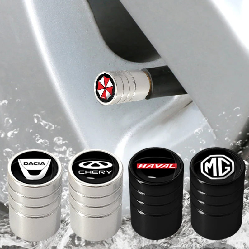 

4pcs Car Tire Stem Valve Caps Dust Covers for Ssangyong Kyron Rexton Actyon Sport Korando 2012 Rexton 2 Musso Car Accessories
