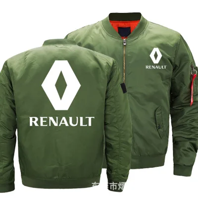 

New Autumn Winter Flight Jacket Renault Logo Coat Mens Womens Warm Casual Zipper Baseball Jacket