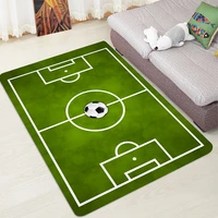 kid play printing floor bedroom soft home decoration living room bathroom mat carpet football field rectangle rug flannel