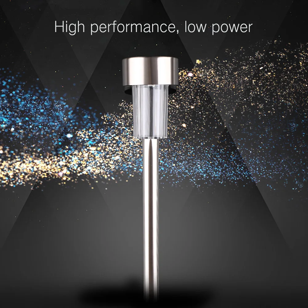 

Hot 12PCS LED Solar Garden Lights Stainless Steel Lawn Light Garden Energy-Saving Solar Lamps For Garden Yard Lawn Decorative