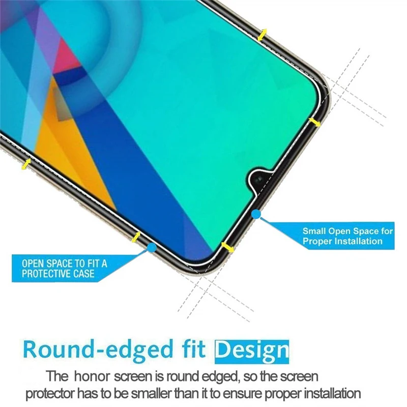 Защитное стекло для Huawei Honor 8S 2 шт. 8A 8X 8C KSA KSE LX9 9H Защита экрана 10i 10 Lite закаленное