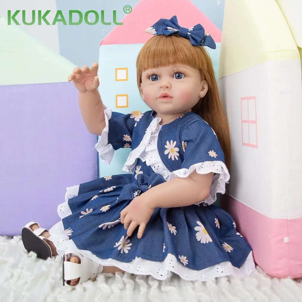 KUKADOLL 23 дюйма полностью силиконовая милая возрожденная принцесса длинные | Куклы -4001290263629