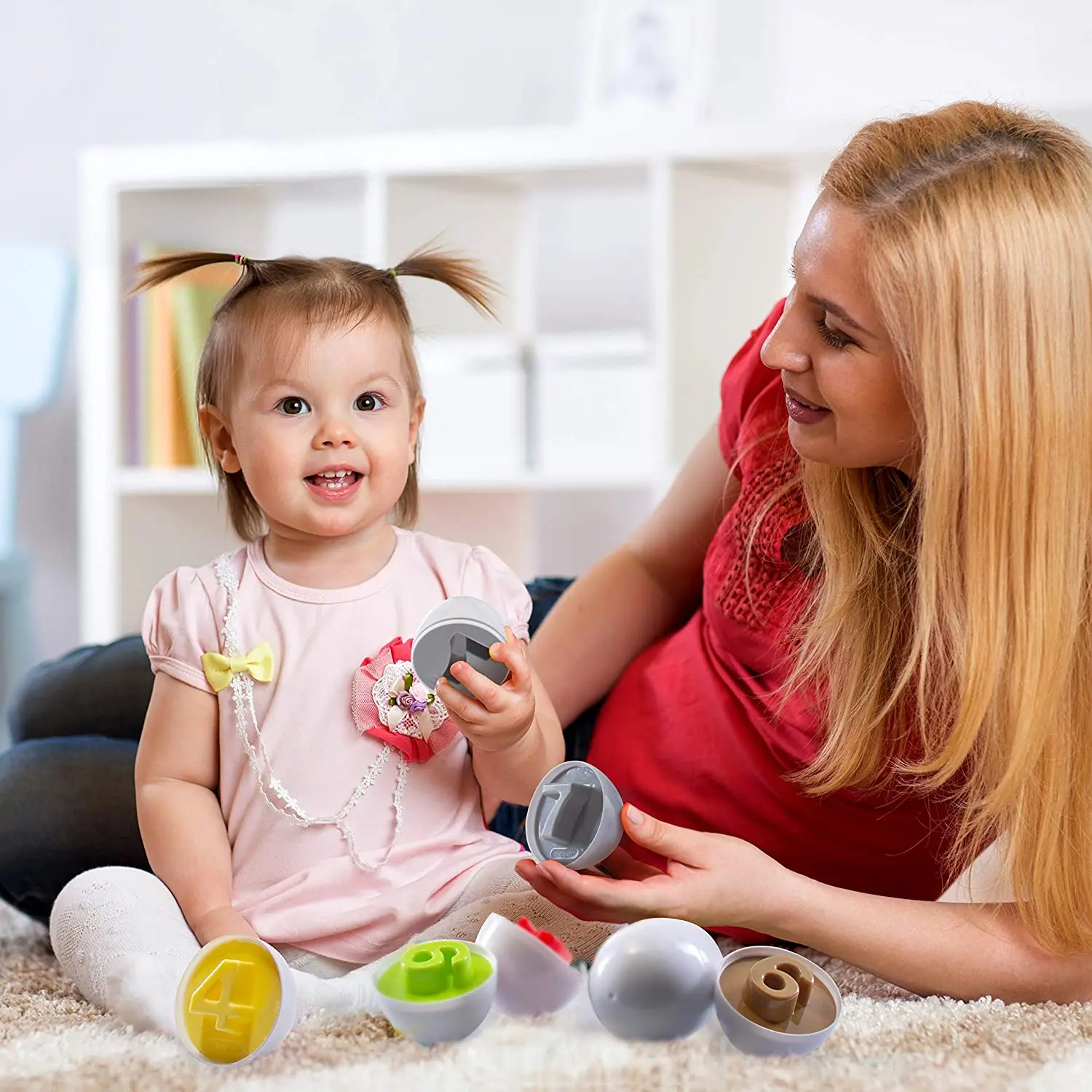 

Montessori Matching Easter Eggs Toys for Kids 3 Years Old Toddler Block Educational STEM Baby Math Box Toys Children Board Games