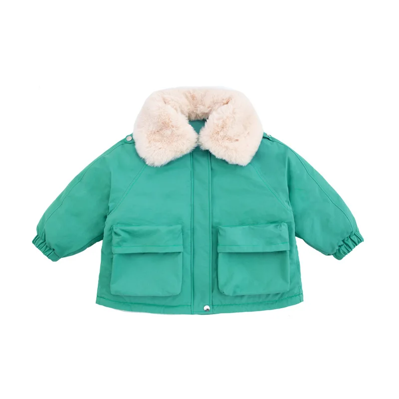Зимняя стеганая куртка для девочек новинка 2021 утепленная маленьких среднего и