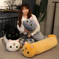 35 100cm kawaii lying cat plush soft pillow cute stuffed animal toys doll lovely toys for kids girls valentines birthday gift