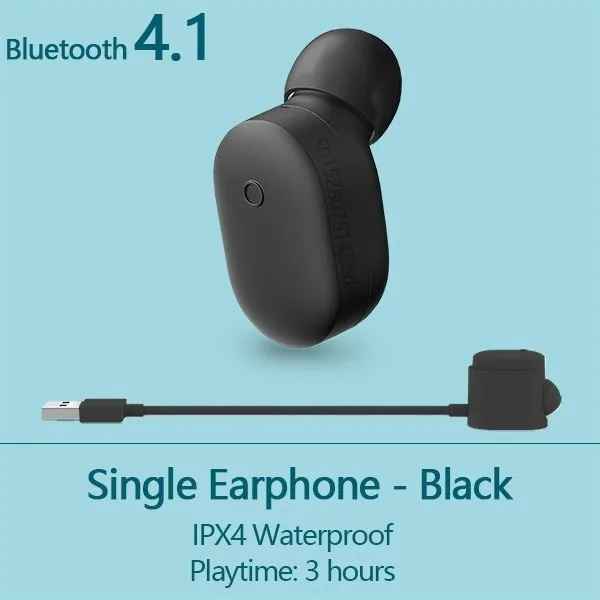 Наушники Xiaomi Bluetooth 5,0, TWS беспроводные наушники Redmi Airdots, гарнитура с шумоподавлением для iPhone, HUAWEI - Цвет: mini headset black