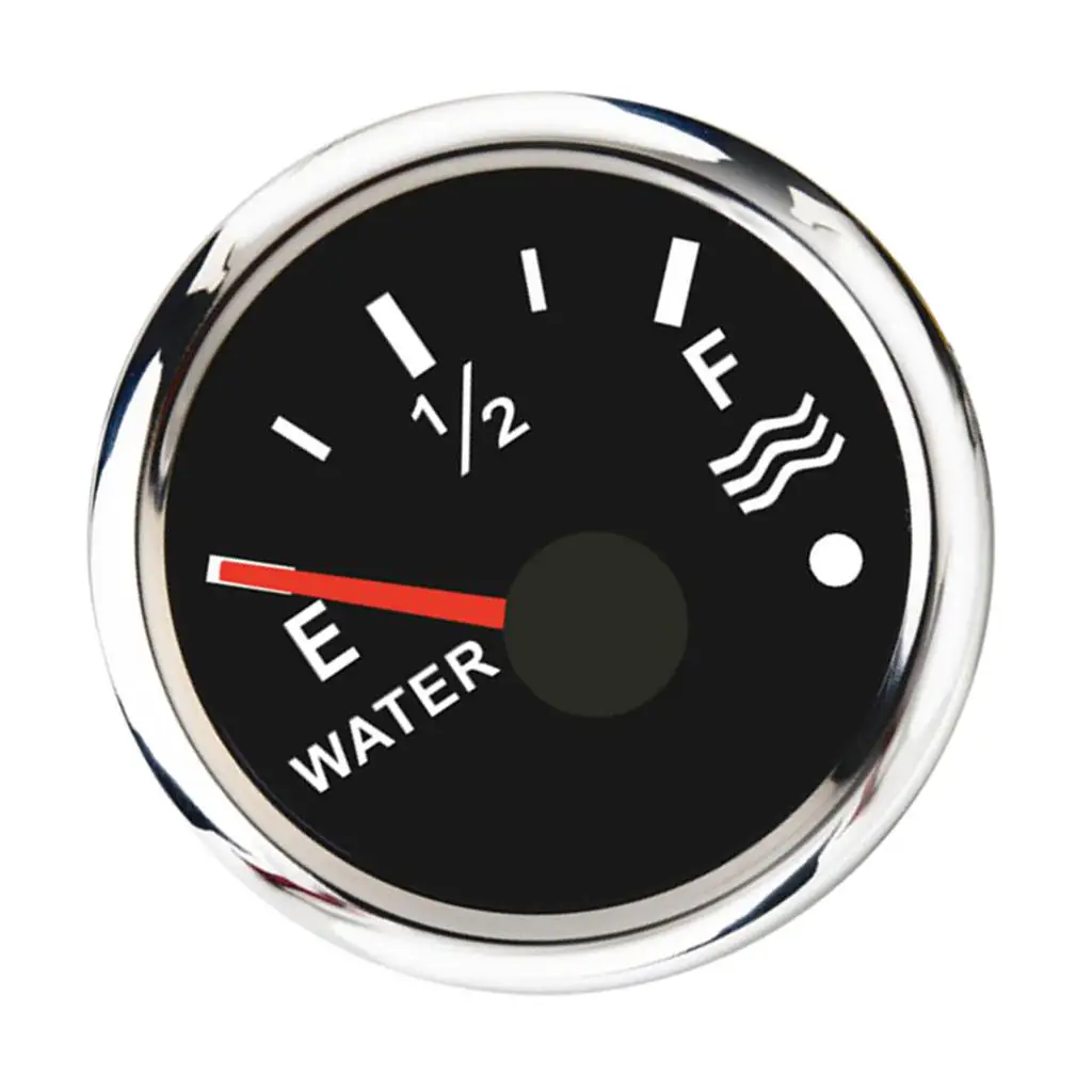 

Marine Water Level Gauge - Boat Car Water Level Meter Indicator 0 - 190 ohm / 240 - 33ohm, with Backlight, IP 67 Waterproof