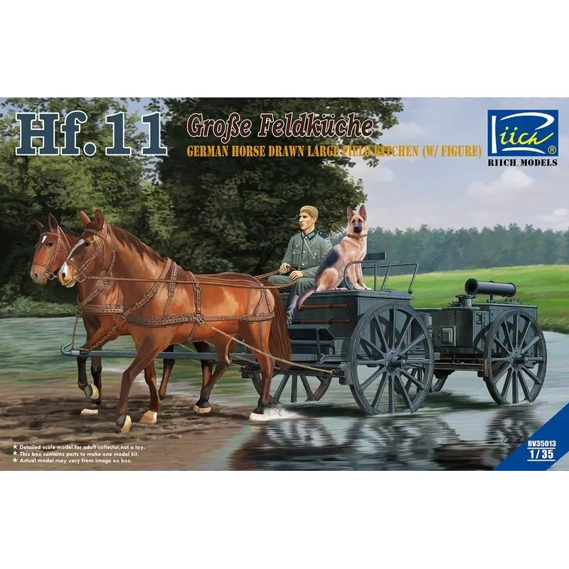 Riich модели RV35013 1/35 HF. 11 немецкий нарисованный конь большая Полевая кухня(w/рисунок)-масштабный набор моделей