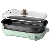 Electric Grill Barbecue Pot Household Indoor Electric Grill Pan Barbecue Pan Hot Pot Barbecue One Pot Grilled Fish