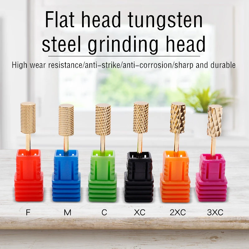 

3/32'' 2.35mm Nail Drill Bits Barrel Smooth Top Safety Nail Art File Drill Bit Manicure Electric Carbide Nail Polishing Tools