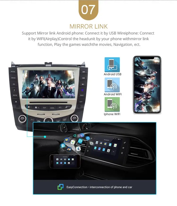 LJDA 7 дюймов 2 Дина fndroid 10 Автомобильный DVD плеер для Honda Accord 2003 2004 2005 2006 2007 Радио Аудио WI-FI Canbus gps навигации BT