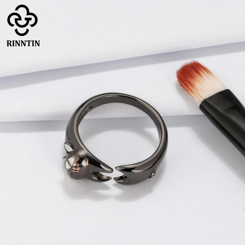 Rinntin женское кольцо из стерлингового серебра 925 пробы оригинальный открытый