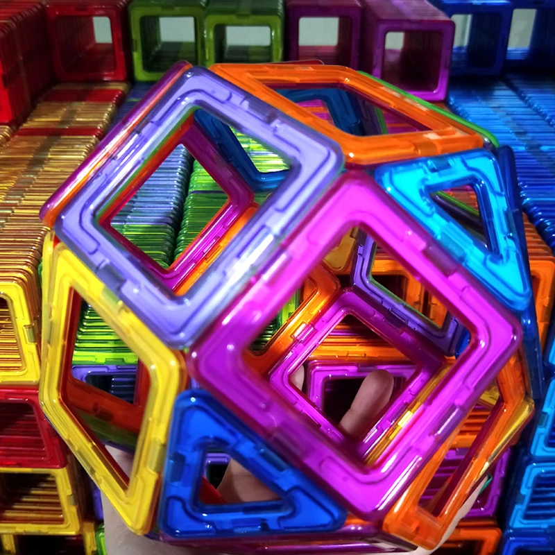 Магнитный конструктор сделай сам треугольный квадратный большой кубик