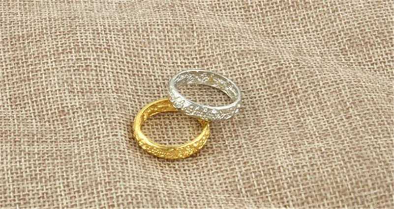 Кольца из карбида вольфрама для мужчин и женщин кольца Хоббита позолоченные