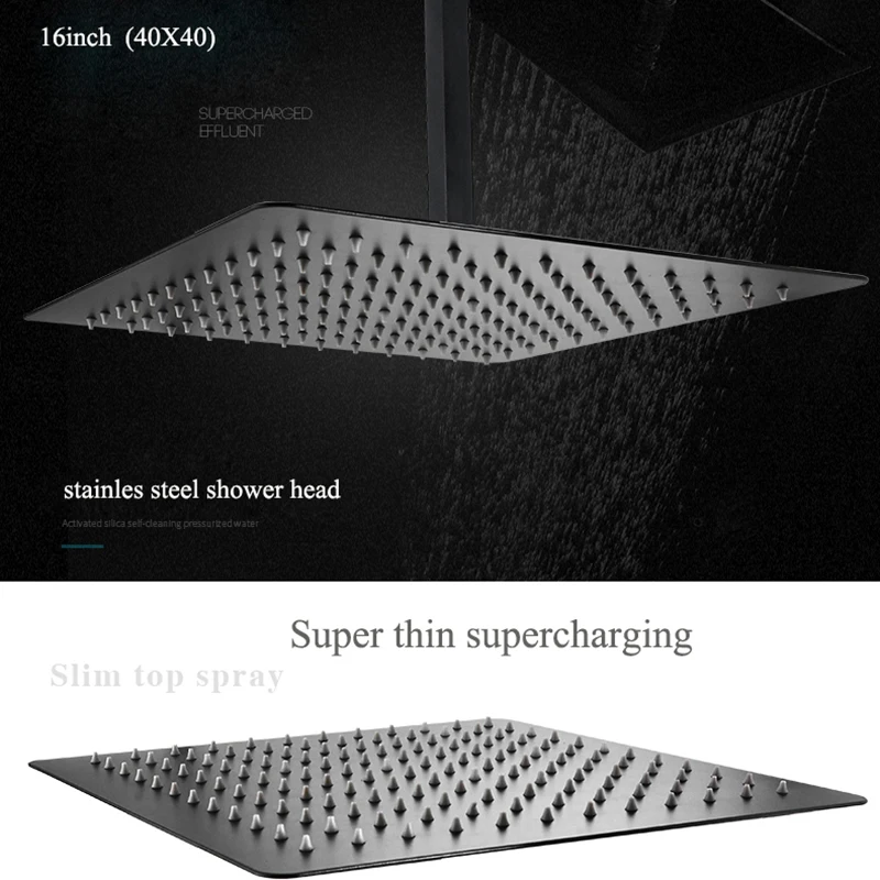 free shipping 16 inch bathroom rain shower head stainless steel rain shower head with 35cm shower arm rain shower free global shipping